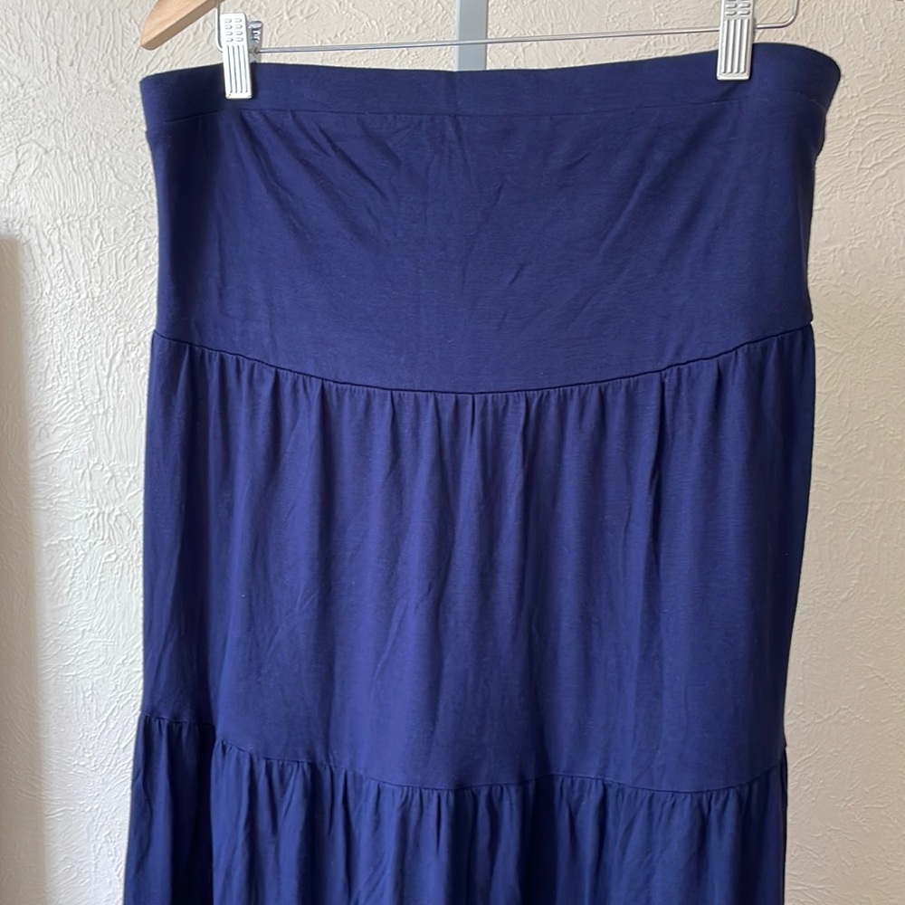 NWT $69 GAP rayon navy comfy maxi strapless dress